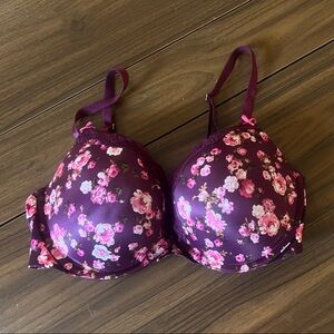 Floral Purple Bra